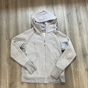 Gray Striped Zip-Up Hoodie. Lululemon